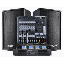 斯維基尼HY-600音響（10英寸號(hào)角音箱2只，8路專業(yè)調(diào)音臺(tái)臺(tái)，600w純后級(jí)功放臺(tái)，一拖四雙手持雙鵝頸話筒1套）